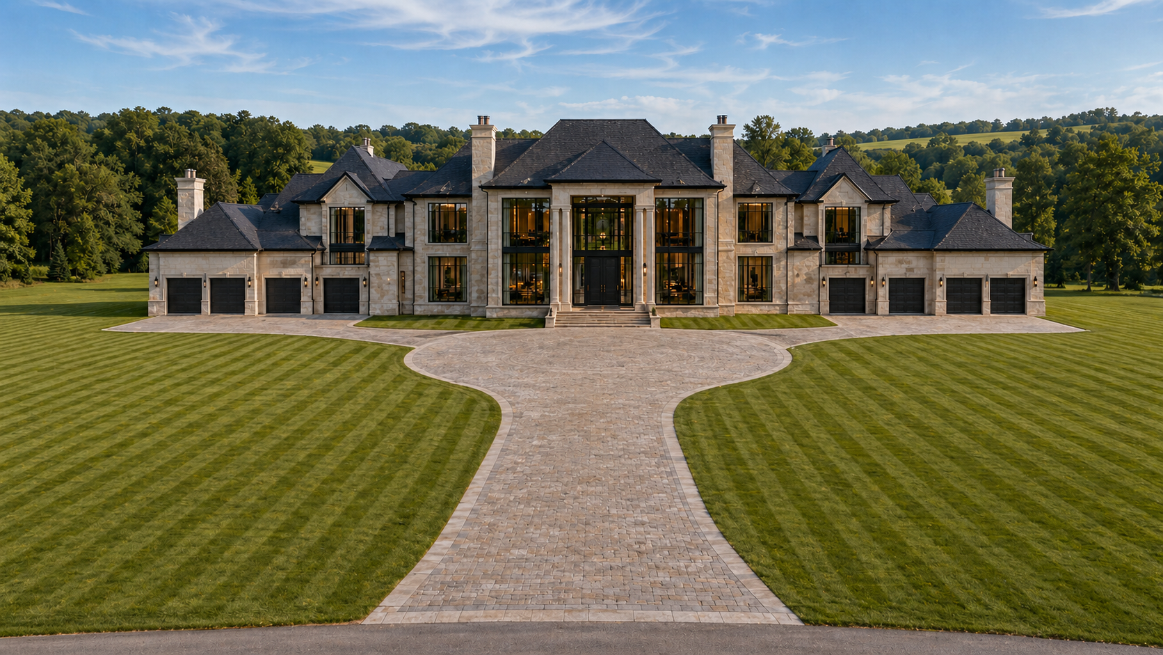 Luxury estate illustration